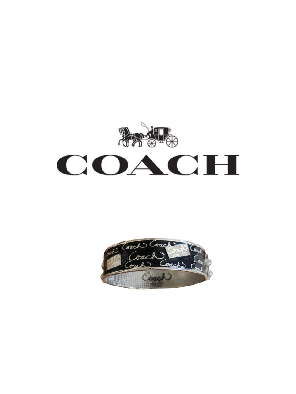 Coach Script 1941 Signature Logo Bangle Bracelet